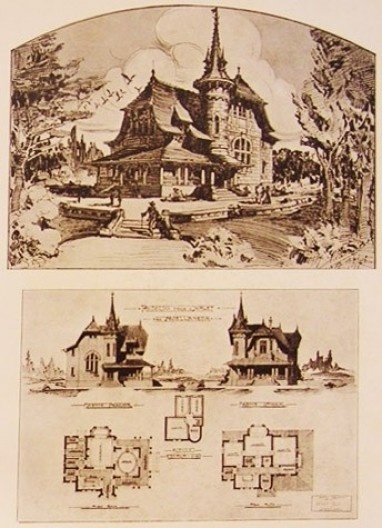 Lámina XVII. Biblioteca de la familia (Bares-Marletto) / PALANTI, Mario. Op. Cit. <br />Mario Palanti 