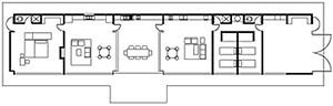 Casa de praia em Bingi Point, planta<br />Desenhos: A. Guerra 