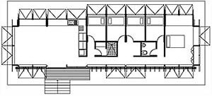 Casa em Yirkala, planta<br />Desenhos: A. Guerra 