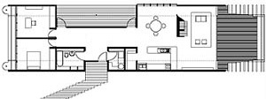 Casa em Glenorie, planta<br />Desenhos: A. Guerra 