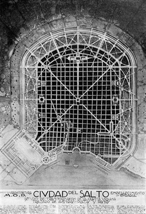 Projetos urbanos “Beaux Arts” para Salto, Uruguai, 1920