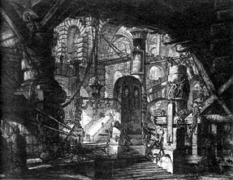 Carceri d’invenzione, lâmina XVI, cerca 1761, Gionvanbattista Piranesi