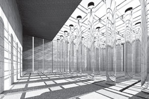 Danteum, Giuseppe Terragni y Pietro Lingeri, 1938<br />Rendering Takehiko Nagakura / MIT 