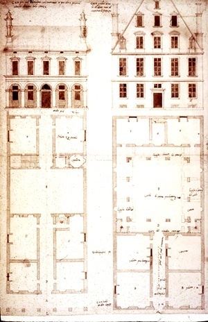 Padrão de moradia urbana, Sebastião Serlio, 6o livro.  [Mira Nan Rosenfeld, Sebastiano Serlio on domestic architecture.]