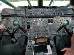 Painel de vôo do aposentado Concorde
