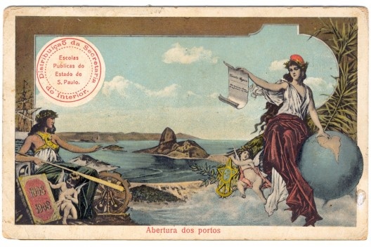 Abertura dos portos, aquarela [Arquivo Histórico Museu da República - Coleção Elysio Belchior]