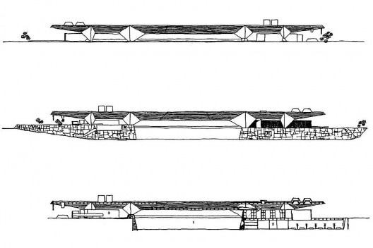 Figura 20 – Vilanova Artigas, Garagem de barcos Santa Paula Iate Clube, São Paulo, 1961 [ARTIGAS, Rosa et alli (org)]