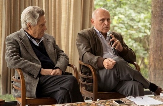 Pedro Paulo de Melo Saraiva e Luis Espallargas Gimenez, debate sobre o livro “Pedro Paulo de Melo Saraiva, arquiteto”, Casa de Vidro / Instituto Bardi, 21 de maio de 2016<br />Foto Caio Sens 