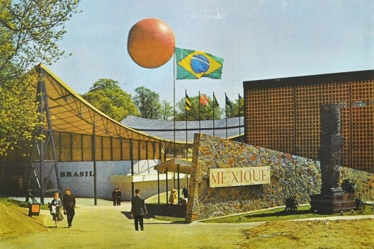 Exposição Universal e Internacional de Bruxelas, 1958. Arquiteto Sérgio Bernardes [Acervo Sergio Bernardes / NPD FAU UFRJ]