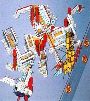 Peter Cook, Plug-in City, 1964 [Archigram Archives]