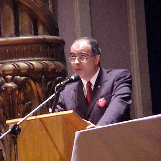 Haroldo Pinheiro, Presidente IAB-DN, na solenidade de abertura do XVII CBA no Teatro Municipal do Rio de Janeiro<br />Foto Gilberto Belleza 