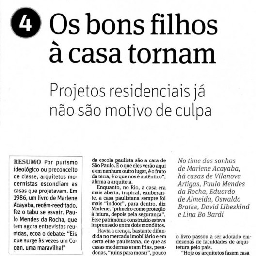 Artigo de Raul Juste Lores sobre livro de arquitetura, publicado no caderno Ilustríssima do jornal Folha de S.Paulo<br />Imagem divulgação 