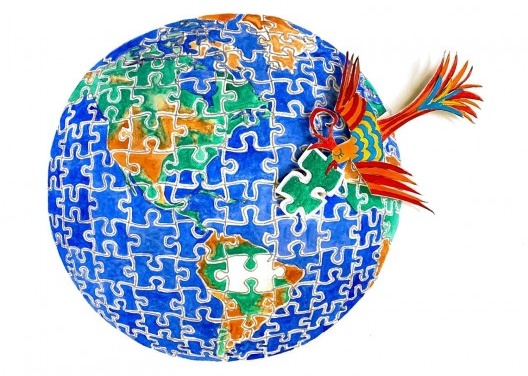 Verde que te quero verde, série “Sonho de mundo”<br />Aquarela de Vânia Lewkowicz Katz 