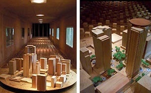 Modelos do Edifício Brascan Century Plaza, em São Paulo, ensaiados no Túnel de Vento da UFRGS [SOUZA, 2003]