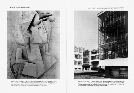 <i>L’Arlésienne</i>, de Pablo Picasso, e edifício da Bauhaus, de Walter Gropius, associação feita por Sigfried Giedion em seu livro <i>Espaço, tempo e arquitetura. O desenvolvimento de uma nova tradição</i>, na edição brasileira da WMF Martins Fontes, São<br />Imagem divulgação 