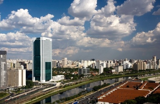 Edifício Eldorado Business Tower, projeto do escritório Aflalo & Gasperini Arquitetos<br />Foto Daniel Ducci 