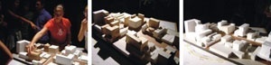 Imagens da oficina sobre habitabilidade realizada no solarscópio do Laboratório de Conforto [Acervo da disciplina]
