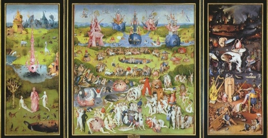 O Jardim das Delícias Terrenas, trípitico, 1480-1505<br />Hieronymus Bosch  [Wikimedia Commons]