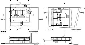 Figuras 27 e 28 – Paulo Mendes da Rocha, Casa Bento Odilon Moreira, Goiânia, 1963; Paulo Mendes da Rocha, Casa Francisco Malta Cardoso, São Paulo, 1964<br />Desenho de Ruth Verde Zein 