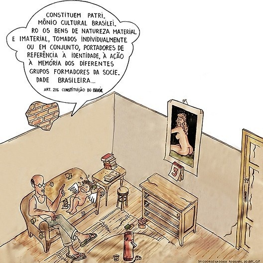 Série “Fundação pró-Memória em extinção”, desenhos de Antonio Luiz Dias de Andrade, Janjão