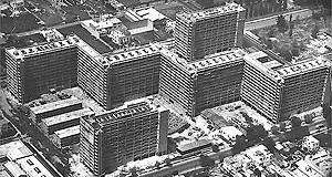 Multifamiliar Miguel Alemán, primeiro grande conjunto construído na América Latina. Arquiteto Mario Pani, México [Instituto Mora e Conacyt]