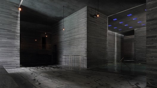 Termas de Vals, Vals, Suíça, 1996. Arquiteto Peter Zumthor<br />Foto Kazunori Fujimoto  [Wikimedia Commons]