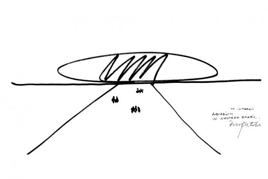 Bioparque Pantanal, croqui, Campo Grande MS. Arquiteto Ruy Ohtake, 2009-2022<br />Desenho Ruy Ohtake 
