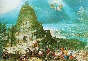 Hendrick van Cleve, "Torre de Babel", Stockholm University, Estocolmo