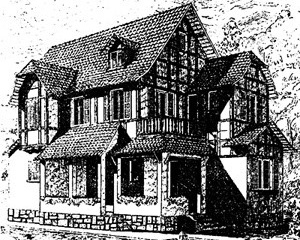 Estudo residencial, desenho de Jader Passarinho [p. 175 do livro]