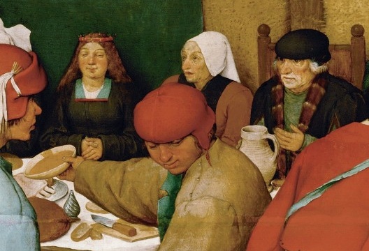 O casamento do camponês, Pieter Bruegel (o velho), detalhe, 1567<br />Foto divulgação  [Kunsthistorisches Museum de Vienna]