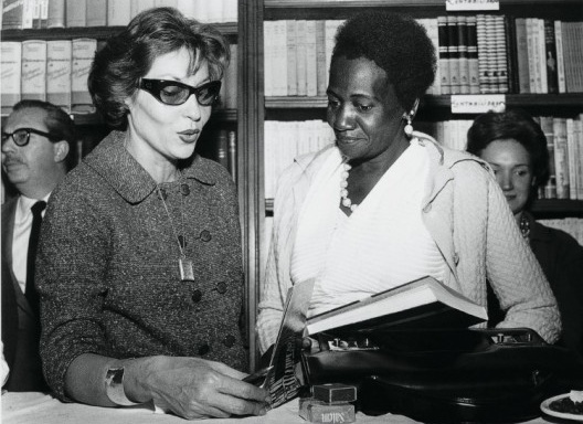 Clarice Lispector e Carolina Maria de Jesus<br />Foto divulgação  [Website IMS]