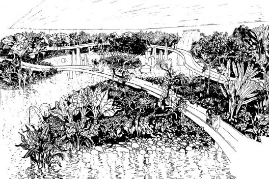 Parque do Flamengo, vista do jardim do Aquário, Rio de Janeiro RJ. Roberto Burle Marx, 1969 [ver nota 45]