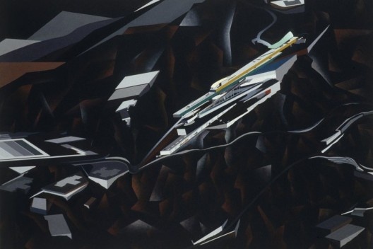 Concurso The Peak Leisure Club, Hong Kong, China, 1982-1983, arquiteta Zaha Hadid [Zaha Hadid Architects]