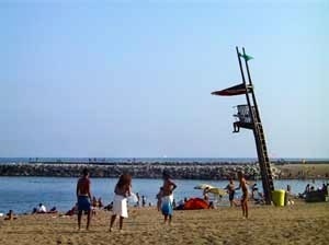Nova praia na área central, Plano de Barcelona<br />Foto Abilio Guerra 