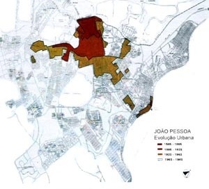 Mancha da evolução Urbana de João Pessoa