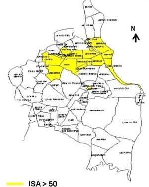 Moldura resultante de estudos sobre qualidade de vida no percurso da Av. Epitácio Pessoa [Edson Leite Ribeiro 2004]