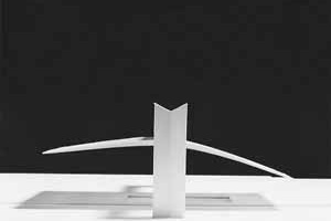 Imagem 03 – Foto da maquete da marquise de cobertura do acesso