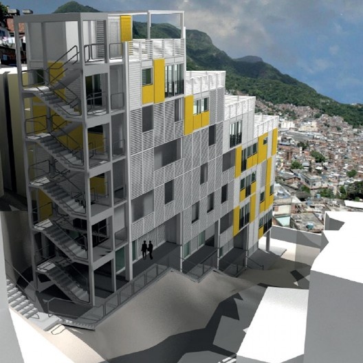 Tipologia habitacional para habitação de interesse social. Arquiteto Luiz Carlos Toledo e equipe<br />Imagem divulgação 
