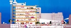 Desenho de Renzo Piano e Richard Rogers para o concurso do Centre Pompidou. © Rogers Stirk Harbour + Partners