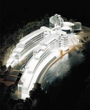 Corte Européia dos Direitos do Homem, maquete, Richard Rogers Partnership com a colaboração do Ateliê do arquiteto Claude Bucher<br />Foto Eamonn O’Mahony 
