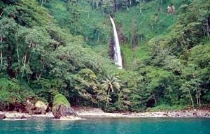 Catarata, Bahía de Waffer, Costa Rica.<br />Foto Javier Ordóñez.  [WWF Centroamérica]
