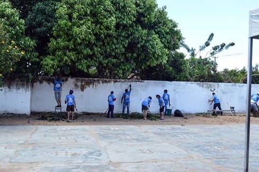 Escola Municipal Eudo José Alves, limpeza e melhoria nas instalações, Natal RN<br />Foto Thiago Roque  [Acervo Igreja Assembleia de Deus Vitória em Cristo/Projeto Josué]