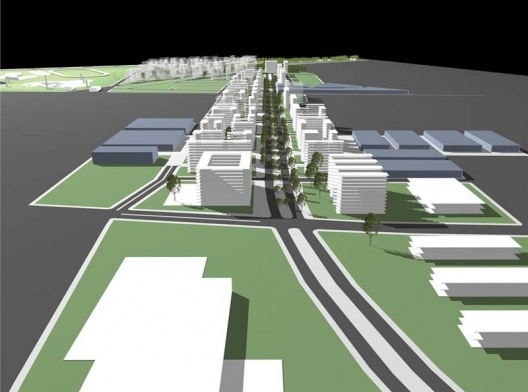 Operação Urbana Carandiru – Vila Maria. Perspectiva Eletrônica do conjunto de intervenção