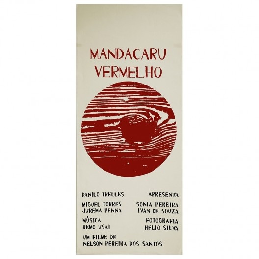 Primeiro cartaz do filme Mandacaru Vermelho, Lygia Pape, 1961<br />Imagem divulgação  [Acervo © Projeto Lygia Pape]