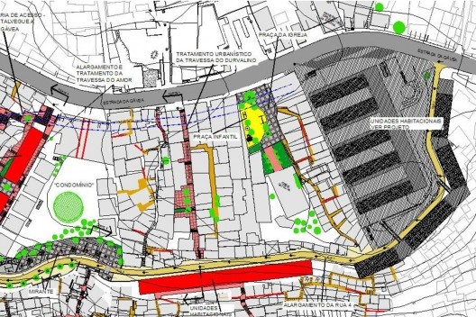 Plano de Ação da Área Exemplar, detalhe<br />Imagem divulgação / M&T Mayerhofer  [Plano Diretor Sócio-Espacial da Rocinha]