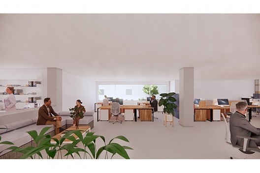 Views of the long-term project for the pharmacy at the University Hospital of USP, São Paulo SP<br />Drawing by Luíza Carneiro de Oliveira 
