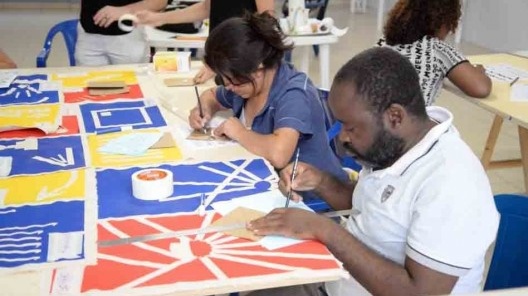Concepção, construção e instalação da bandeira/fronteira<br />Foto divulgação 