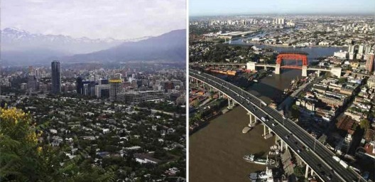 À esquerda, Santiago do Chile; à direita, Buenos Aires<br />Fotos Camila Sepúlveda e Marc van Der  [livro "Conquistar a Rua! Compartilhar sem Dividir"]
