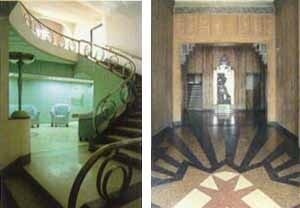 Vestibulos del Cine América y del edificio de apartamento López Serrano, Havana