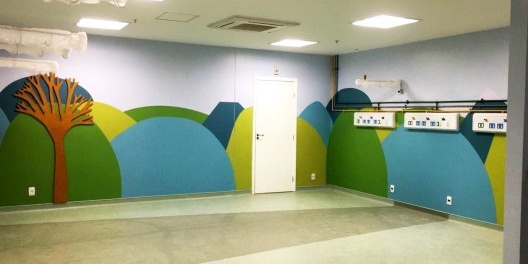 Sala destinada à aplicação de medicamentos na área pediátrica no setor urgências do Hospital Federal de Bonsucesso RJ<br />Foto Cristiane N. Silva 